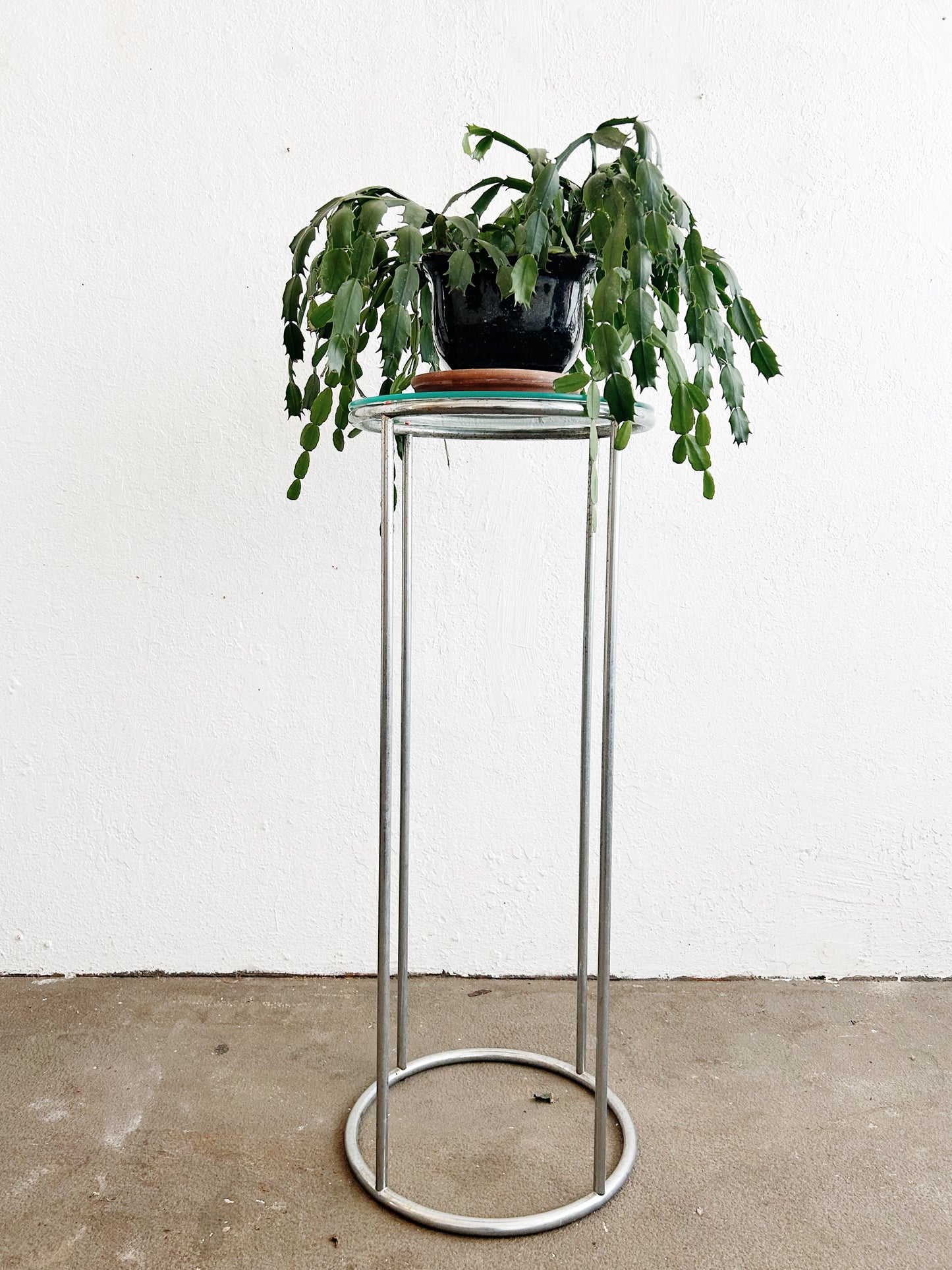 Vintage Tall Chrome Plant Stand