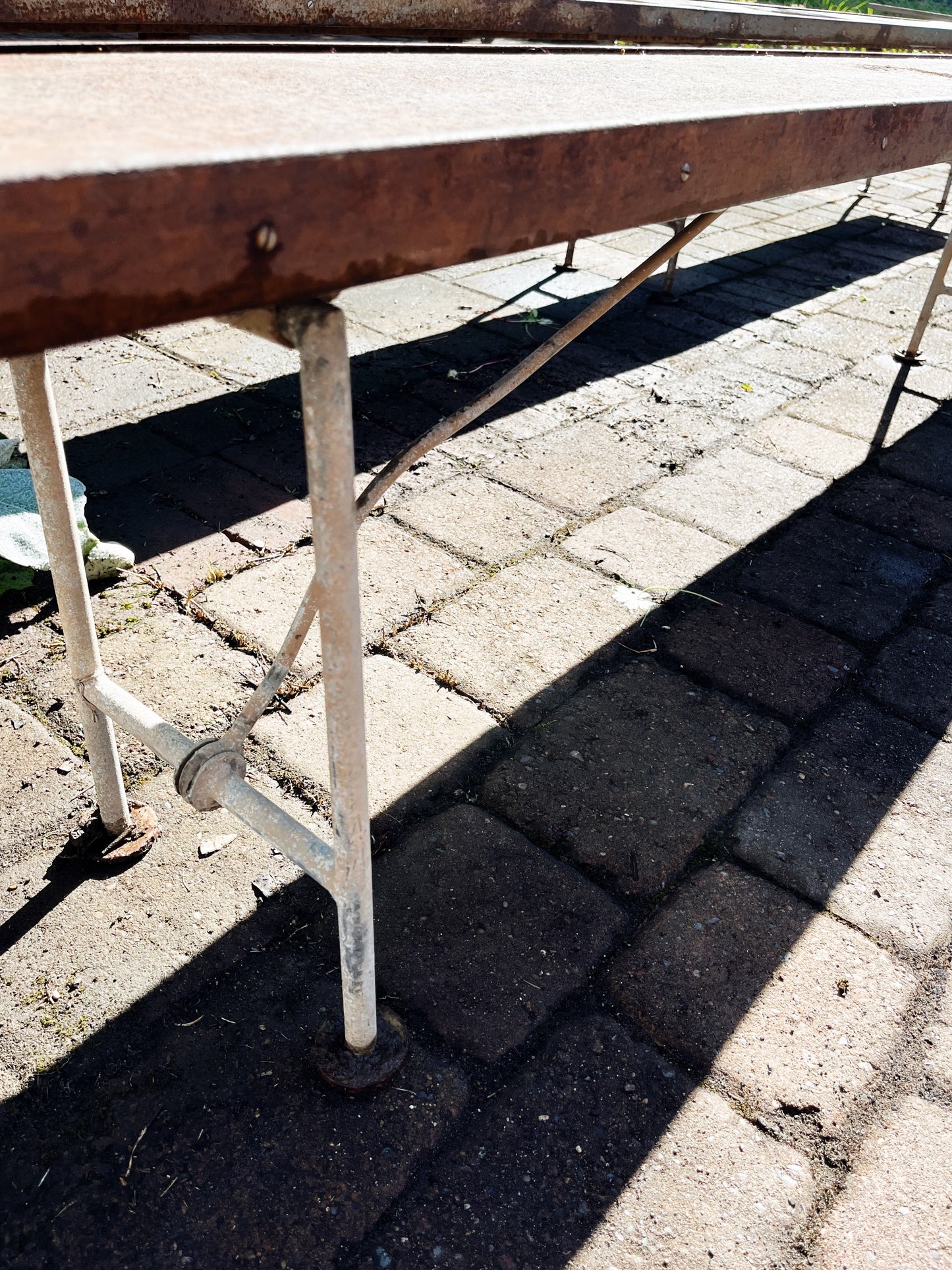 Vintage Folding Steel Benches