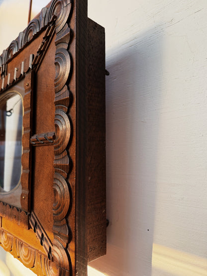 Antique Tramp Art Shadowbox Frame