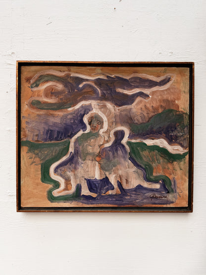 Vintage Abstract Expressionist Painting