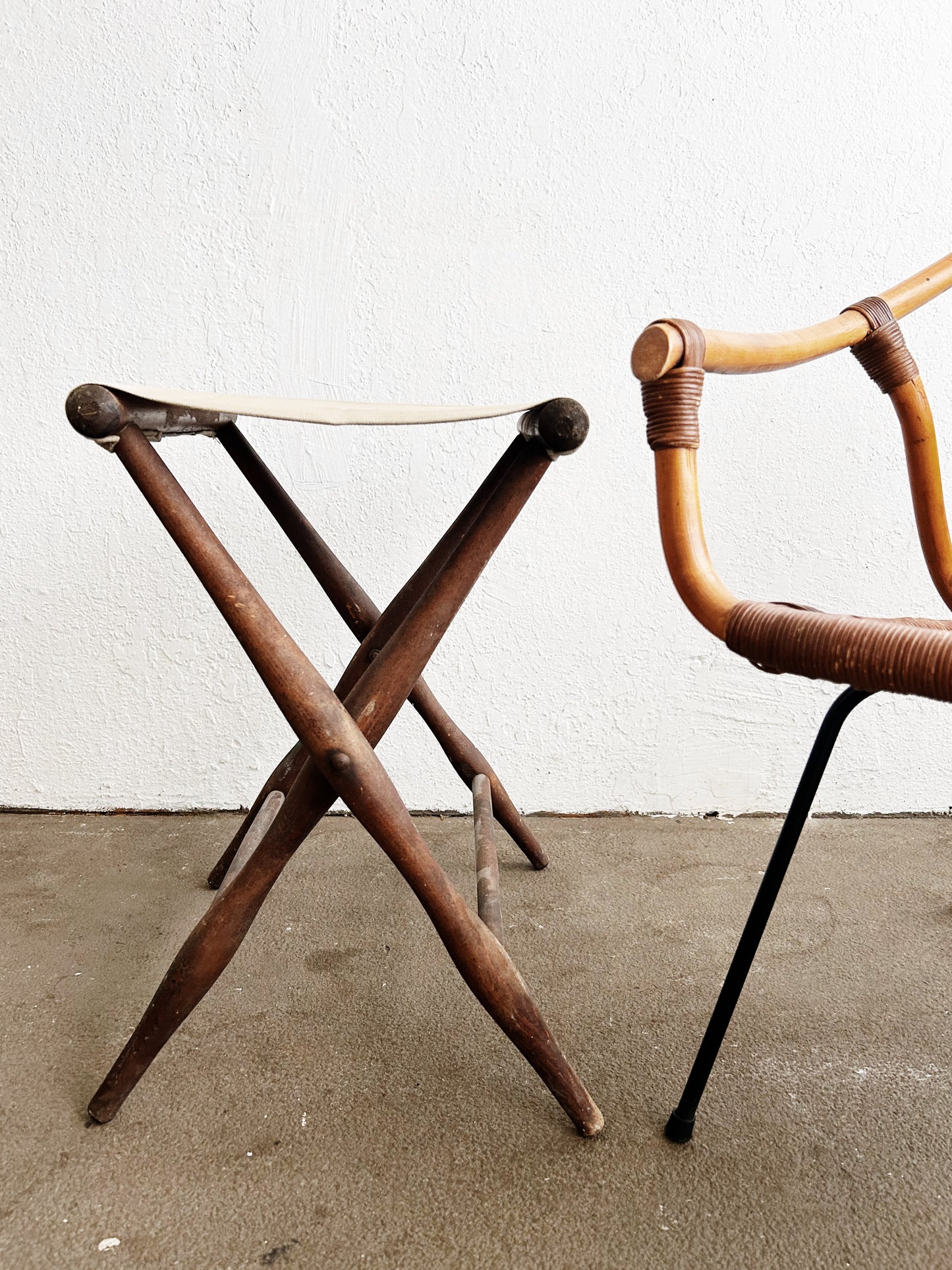 Antique Folding Luggage Rack