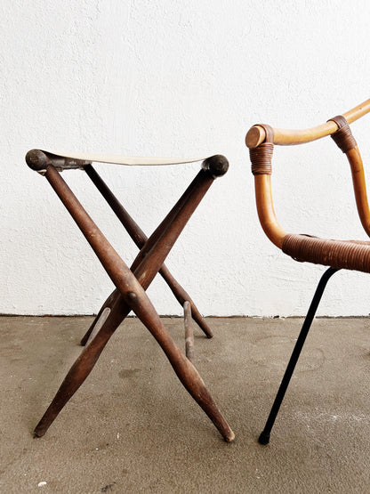 Antique Folding Luggage Rack