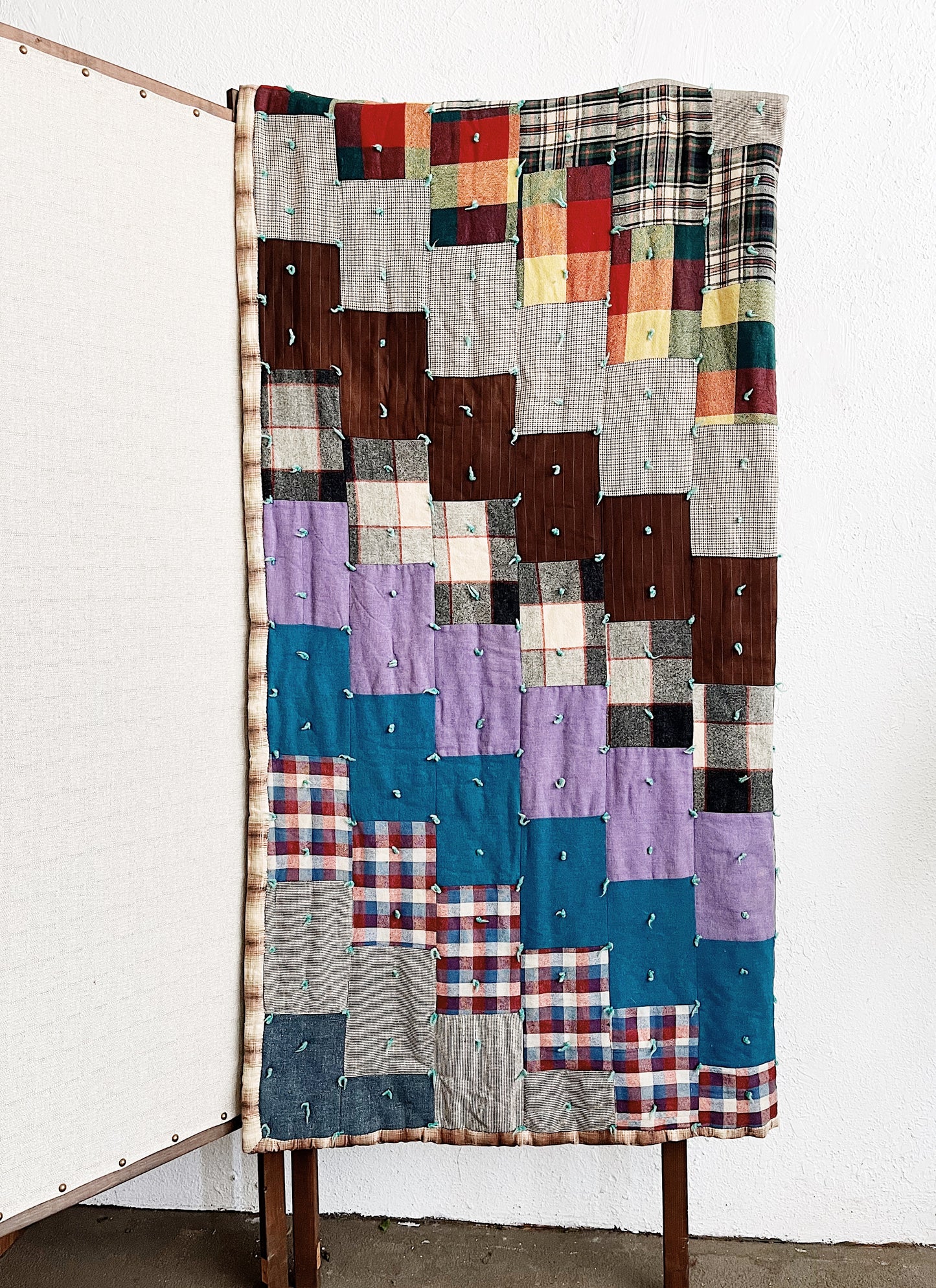 Vintage Cotton and Wool Quilt
