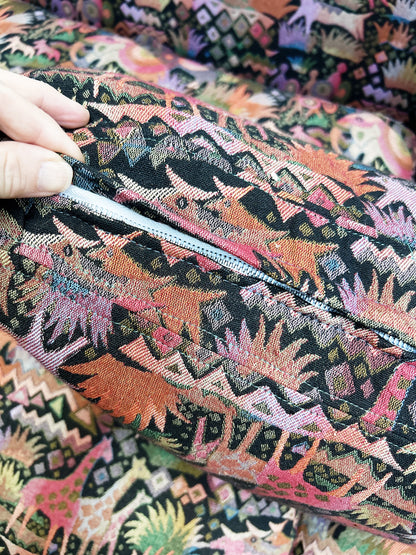 Vintage Custom Tapestry Couch on Wheels