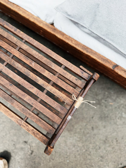 Vintage Wooden Slat Shelf