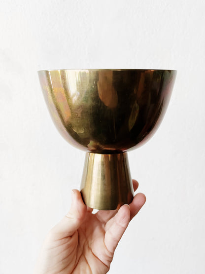 Modernist Brass Ikebana Vase