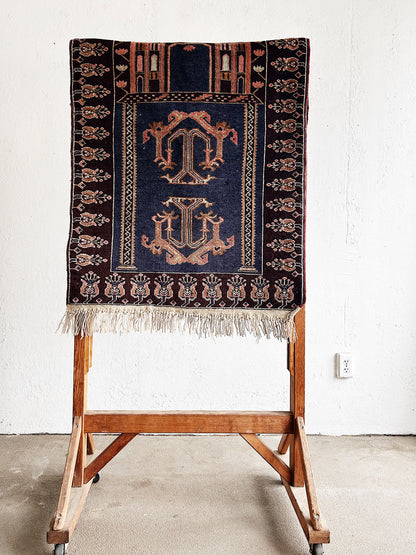 Vintage Wool Prayer Rug