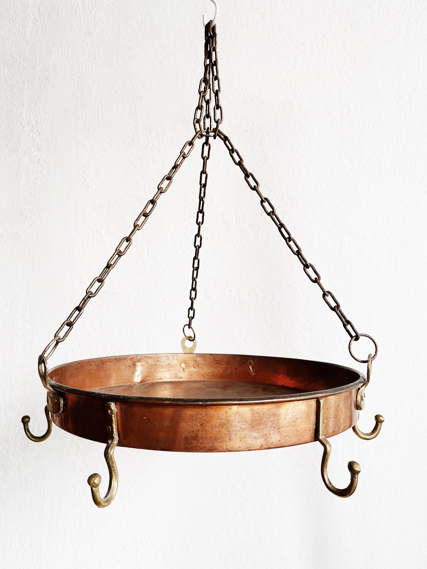 Vintage Copper Pot Rack