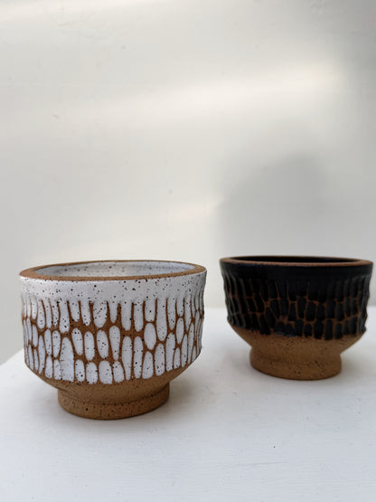 Pair Handmade Footed Bowls