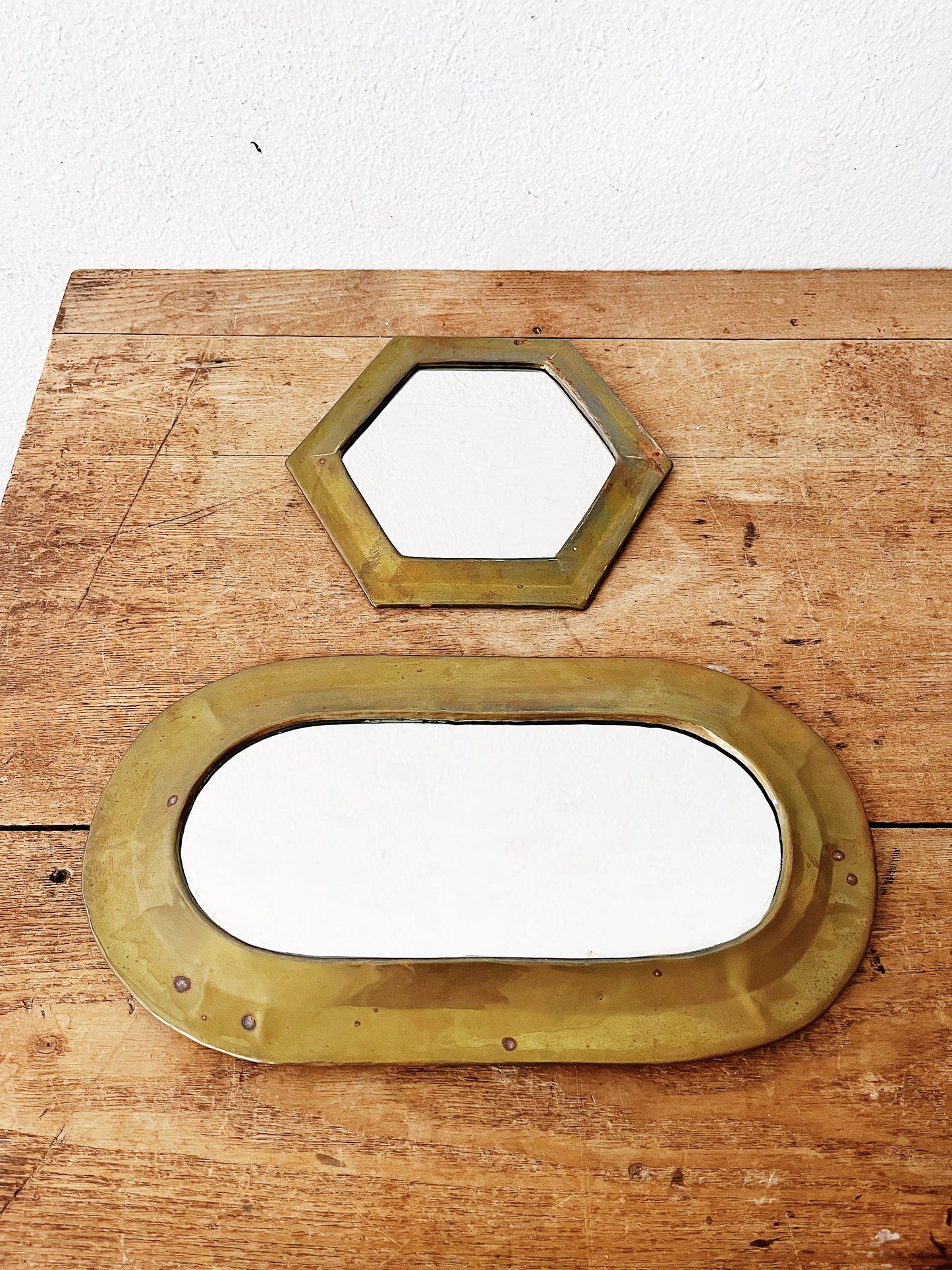 Vintage Moroccan Brass Mirror