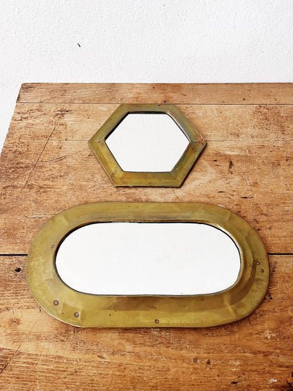 Vintage Moroccan Brass Mirror
