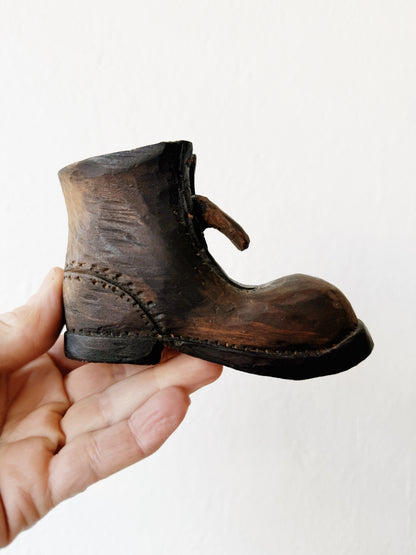 Folk Art Wooden Boot