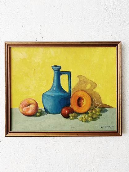 Vintage Signed, Original Framed Still Life Painting