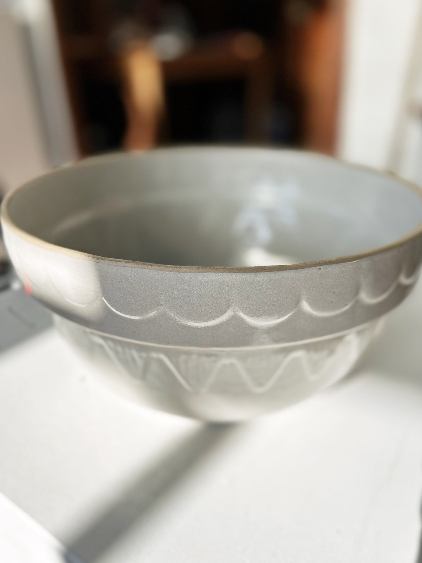 Large Primitive Salt Glazed Bowl