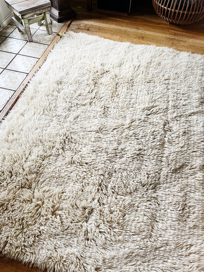 Natural Wool Flokati Shag Rug