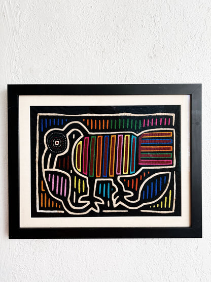 Vintage Framed Mola Textile