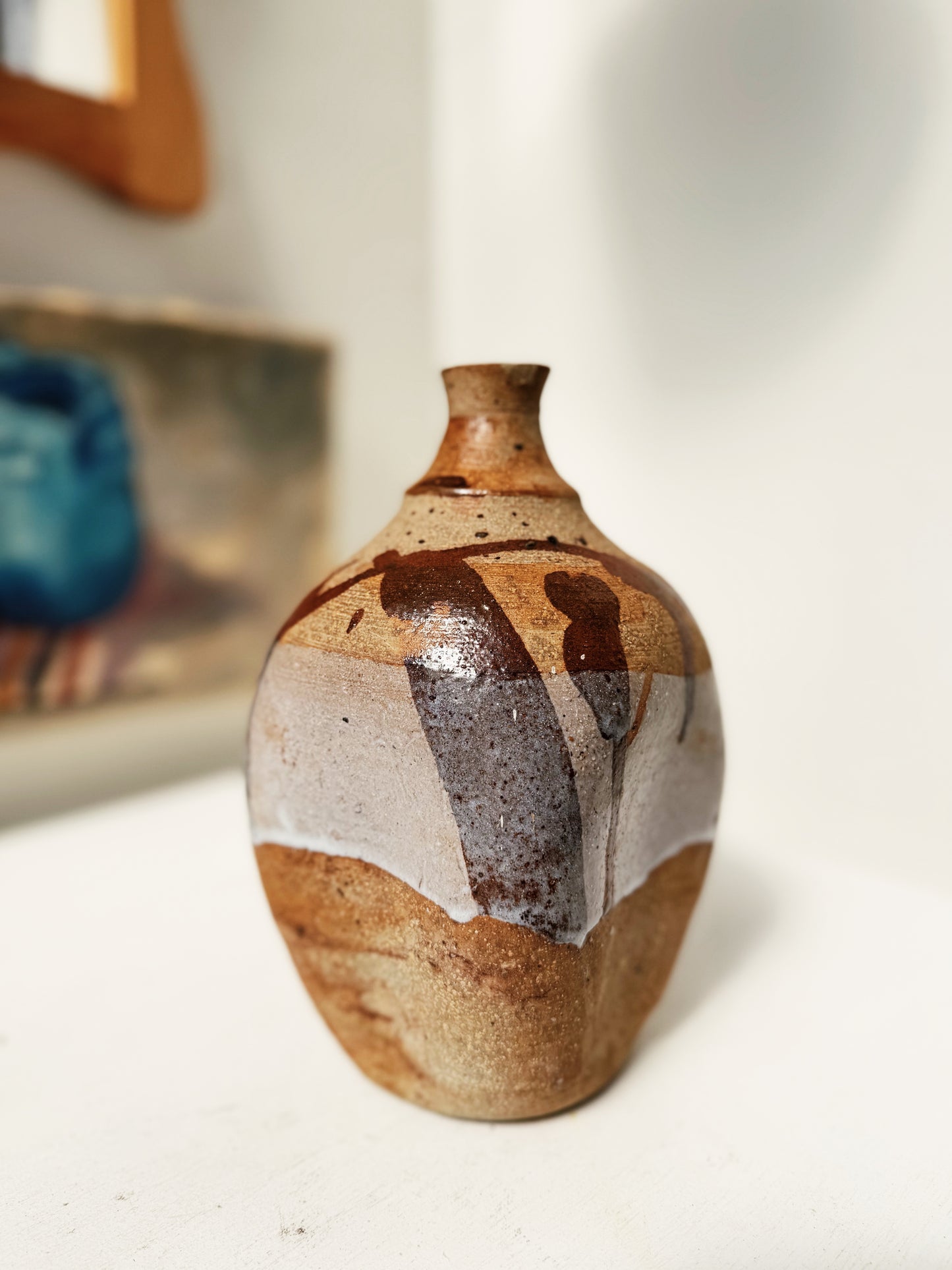 Vintage Pinched Studio Pottery Vessel