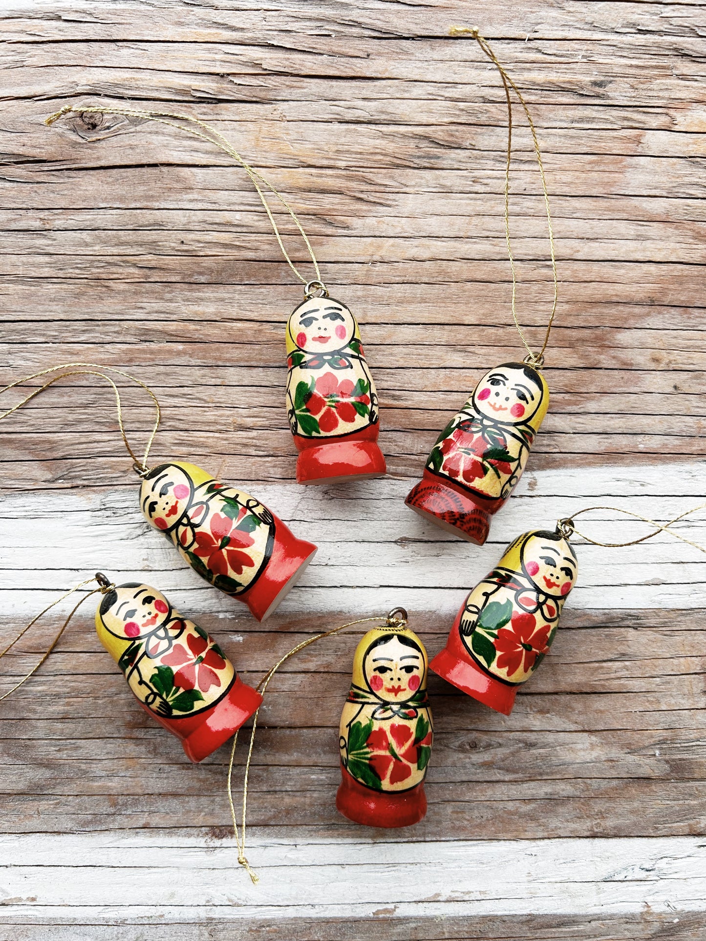 Vintage Matryoshka Ornament Collection