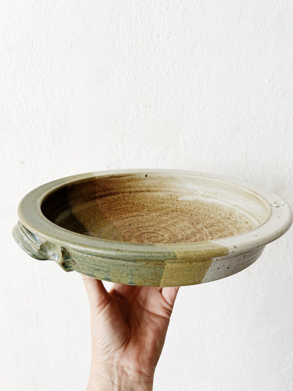 Vintage Shallow Serving Size Pottery Dish