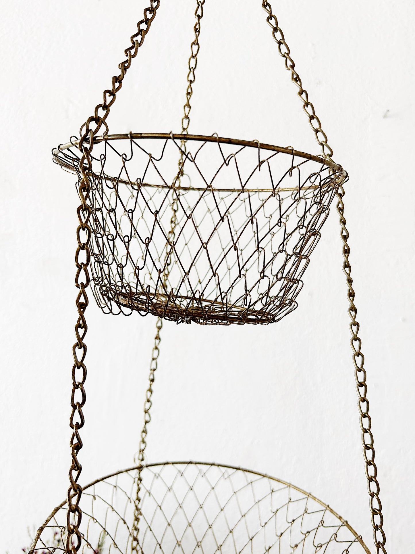 Vintage Brass Mesh Baskets