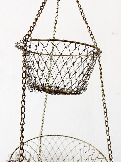 Vintage Brass Mesh Baskets