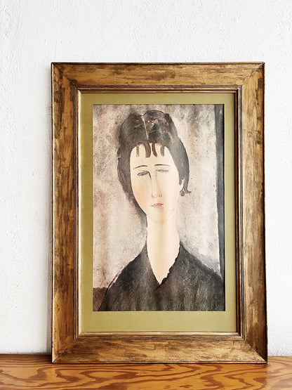 Large Vintage Framed Modigliani Litho