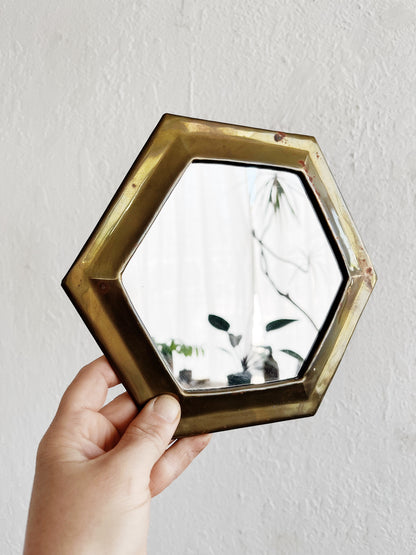 Vintage Moroccan Brass Mirror