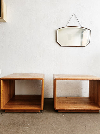 Vintage Oak Cube Tables