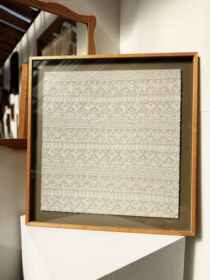 Vintage Framed Textile Art