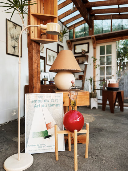 Vintage Red Ball Lamp