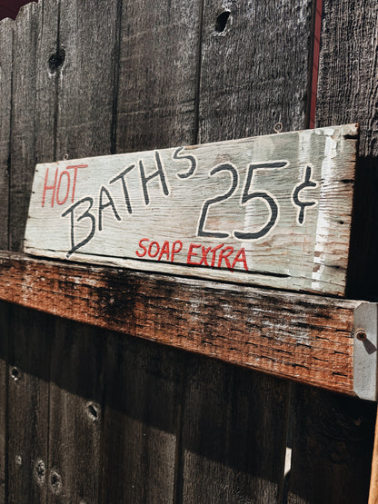 Vintage Bathhouse Sign