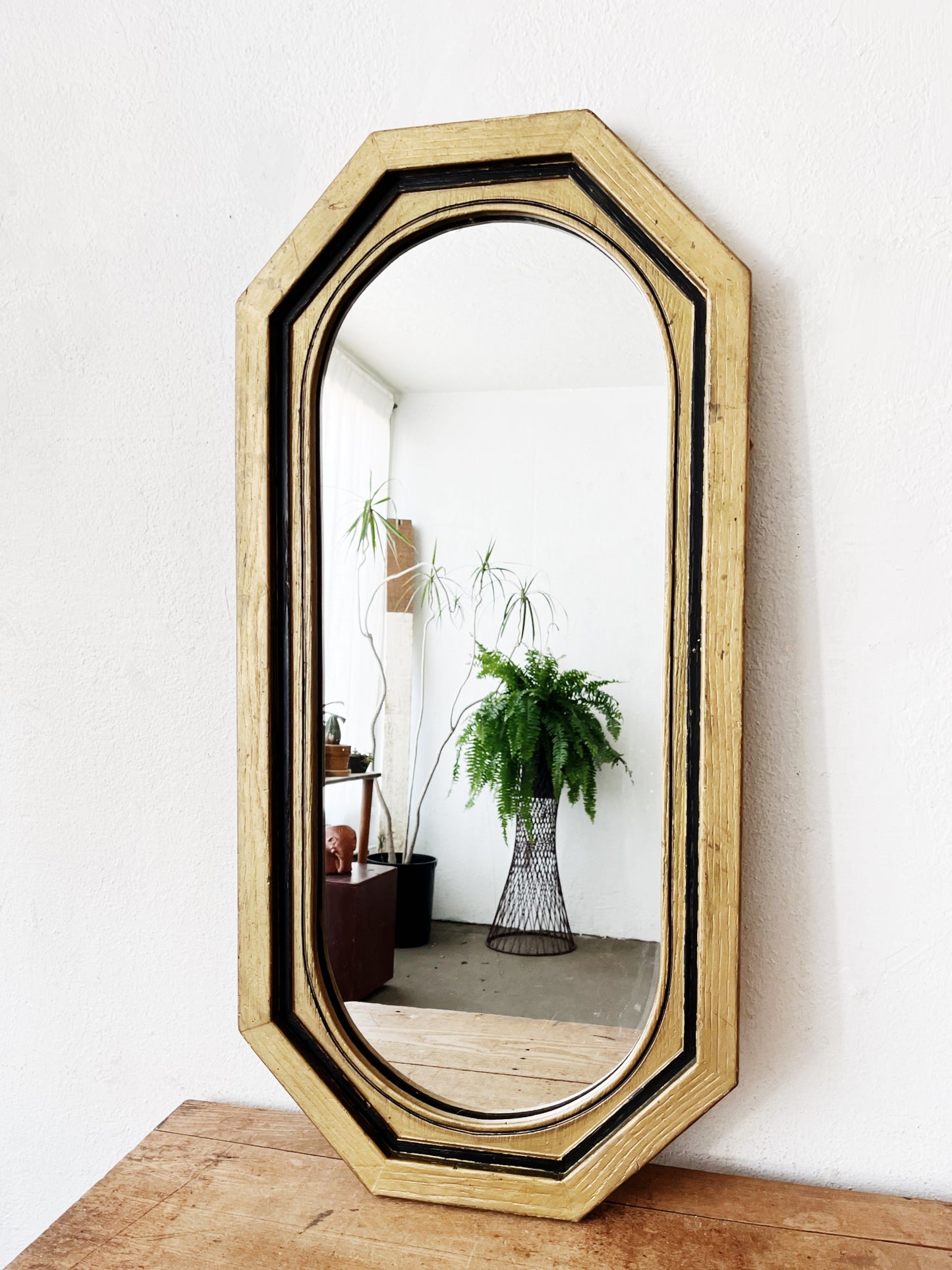 Mid Century Gold Leaf Mirror