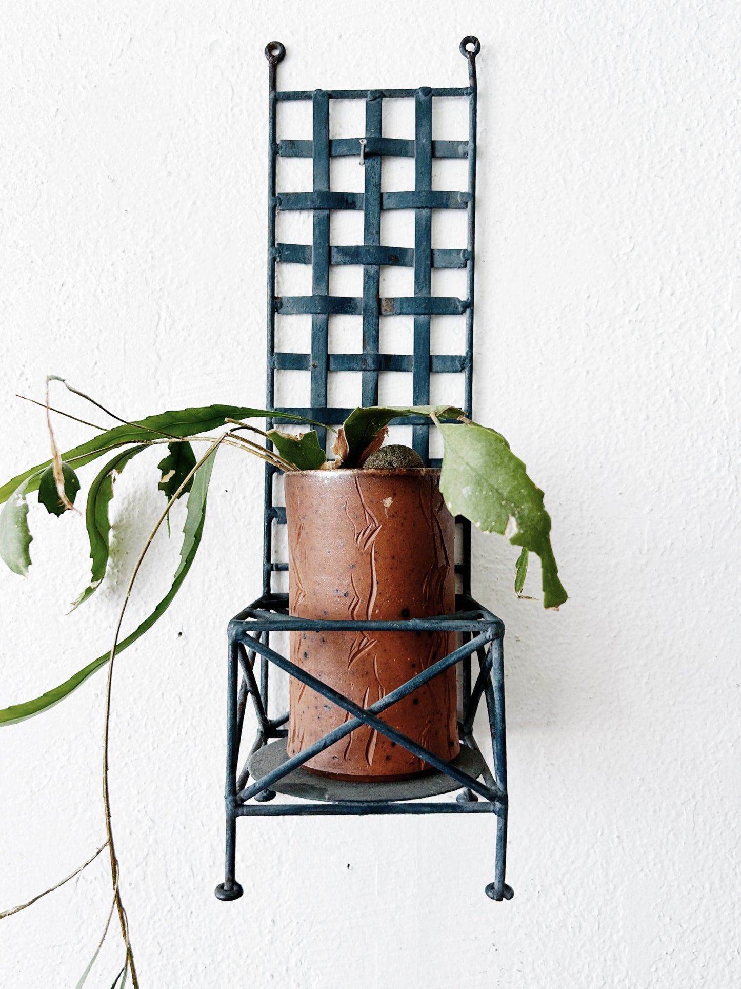 Vintage Decorative Metal Chair for Plant or Pillar Candle