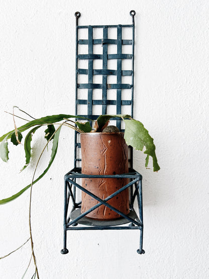 Vintage Decorative Metal Chair for Plant or Pillar Candle