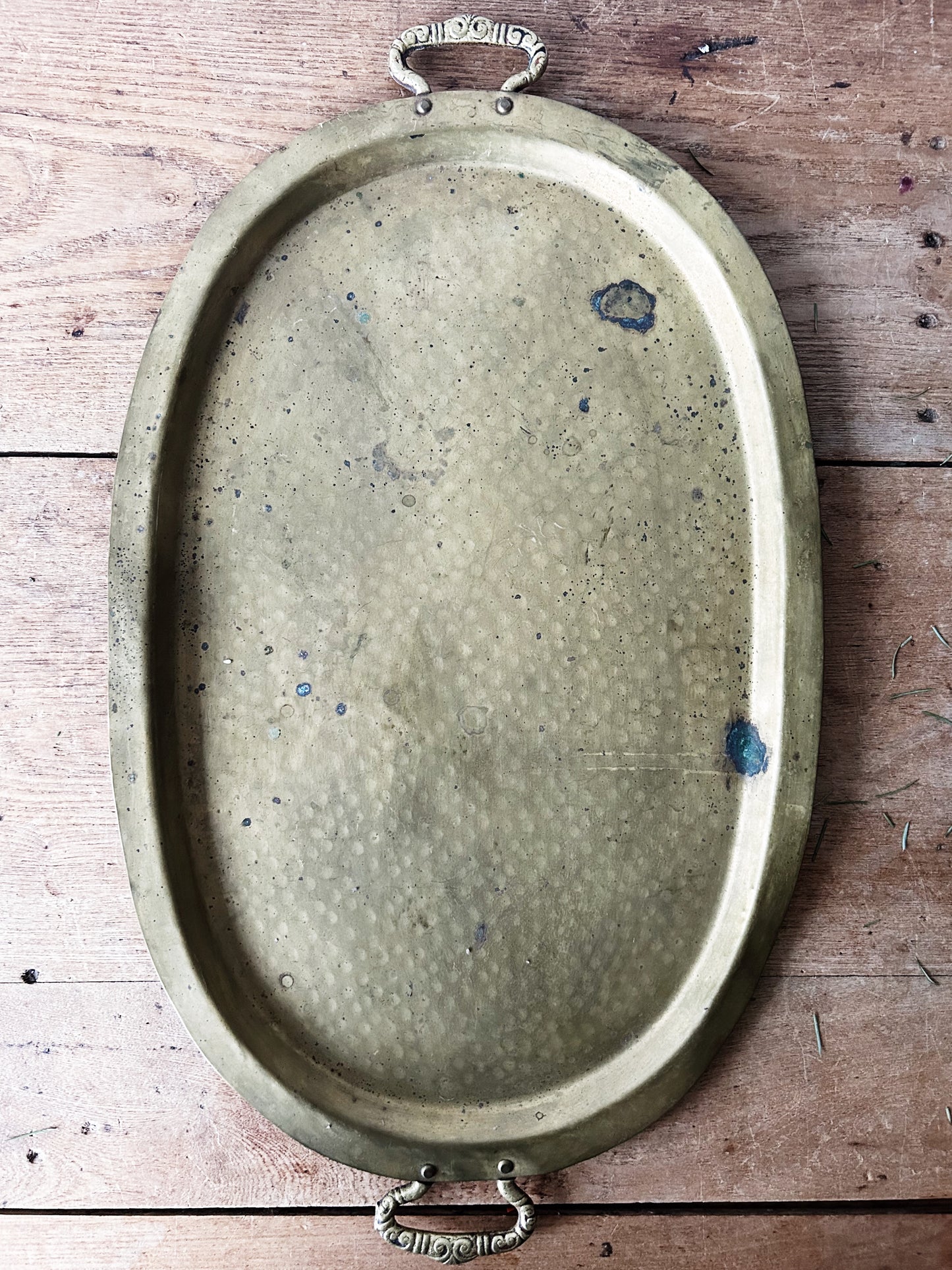 Antique Aged Brass Tray