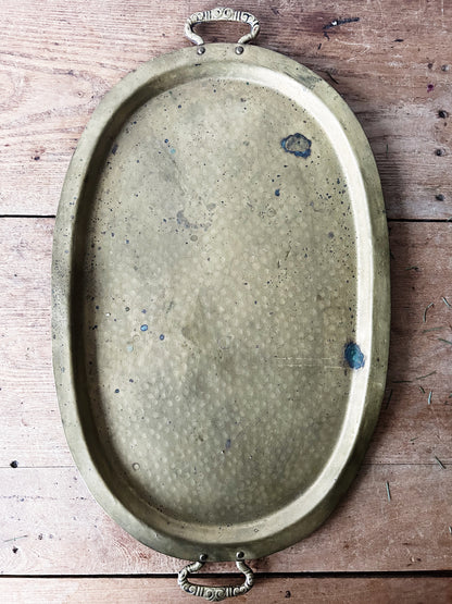 Antique Aged Brass Tray