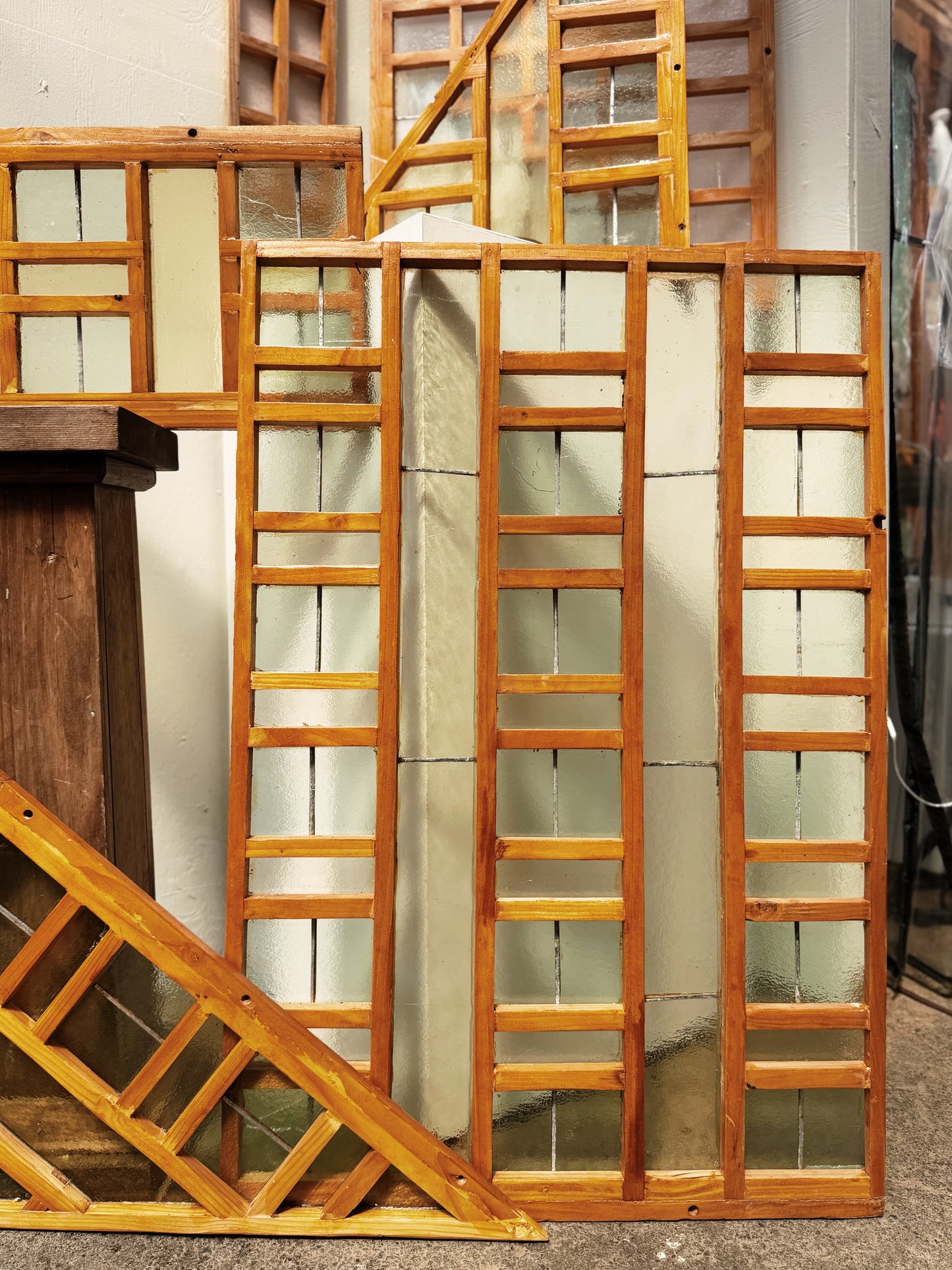 Handmade Vintage Stained Glass Panel