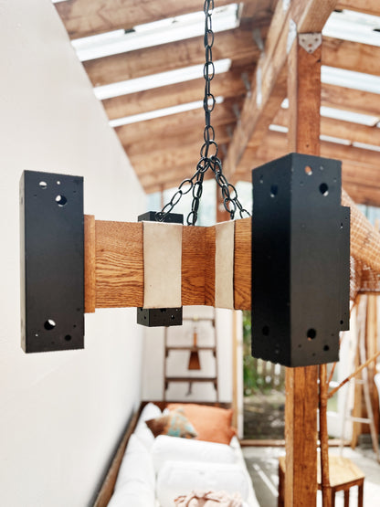 Vintage Brutalist Chandelier