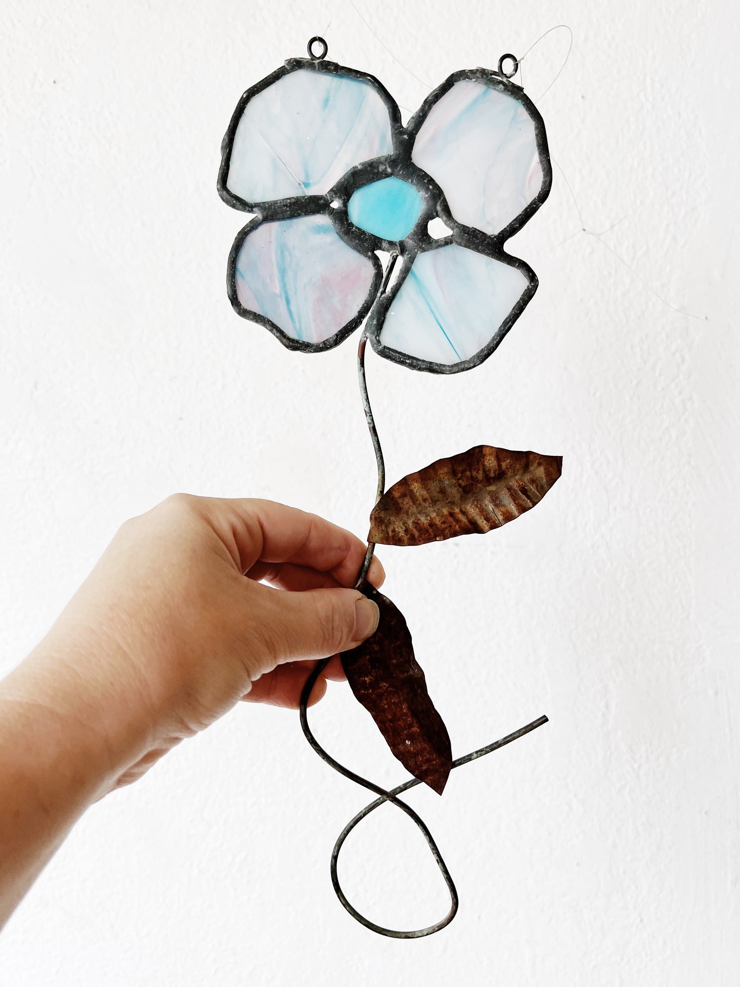 Vintage Stained Glass Flower
