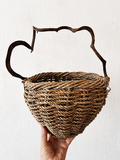 Handwoven Grapevine Basket