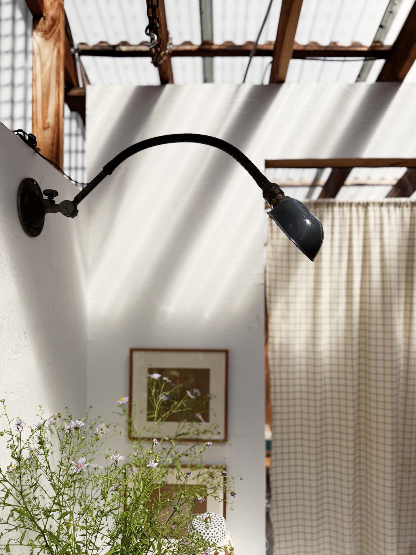 1930s Industrial  Gooseneck Lamp