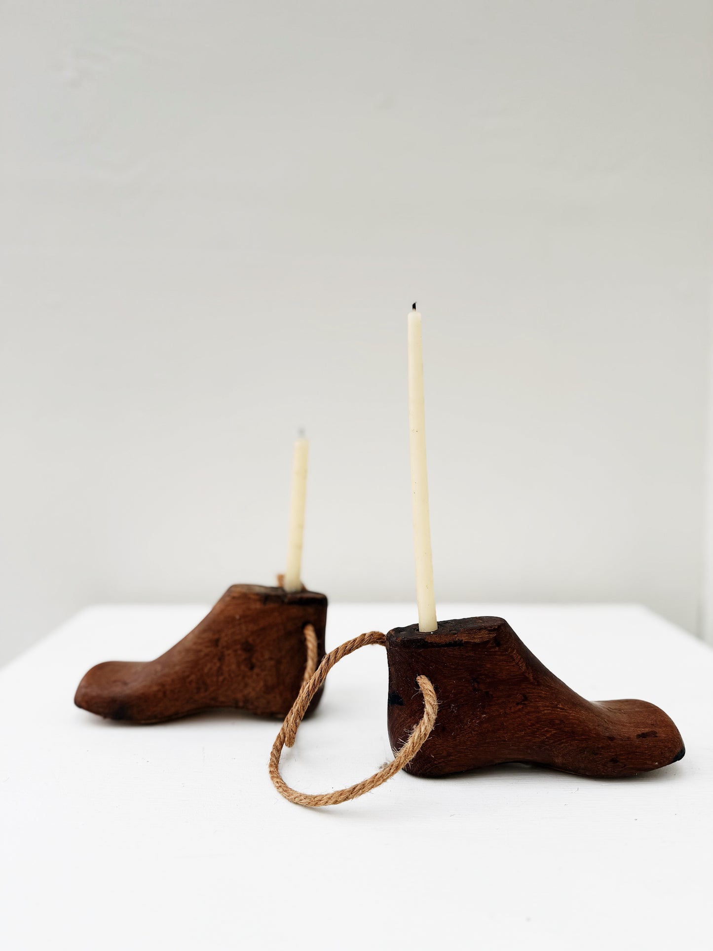 Primitive Shoemaker Candleholders