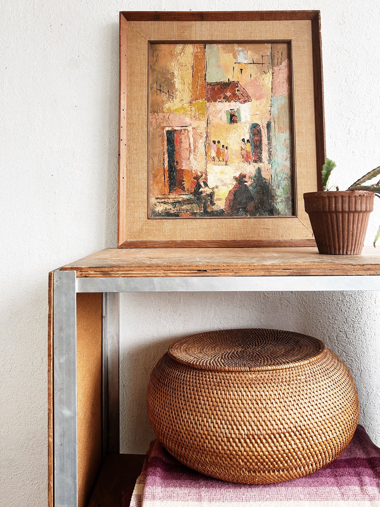 Vintage Industrial Work Cart