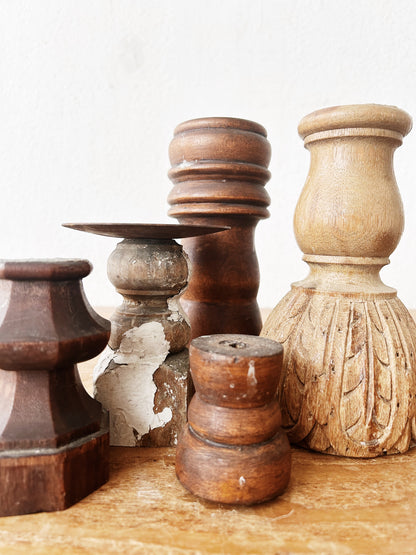 Collection of Vintage Wooden Architectural Salvage Pieces