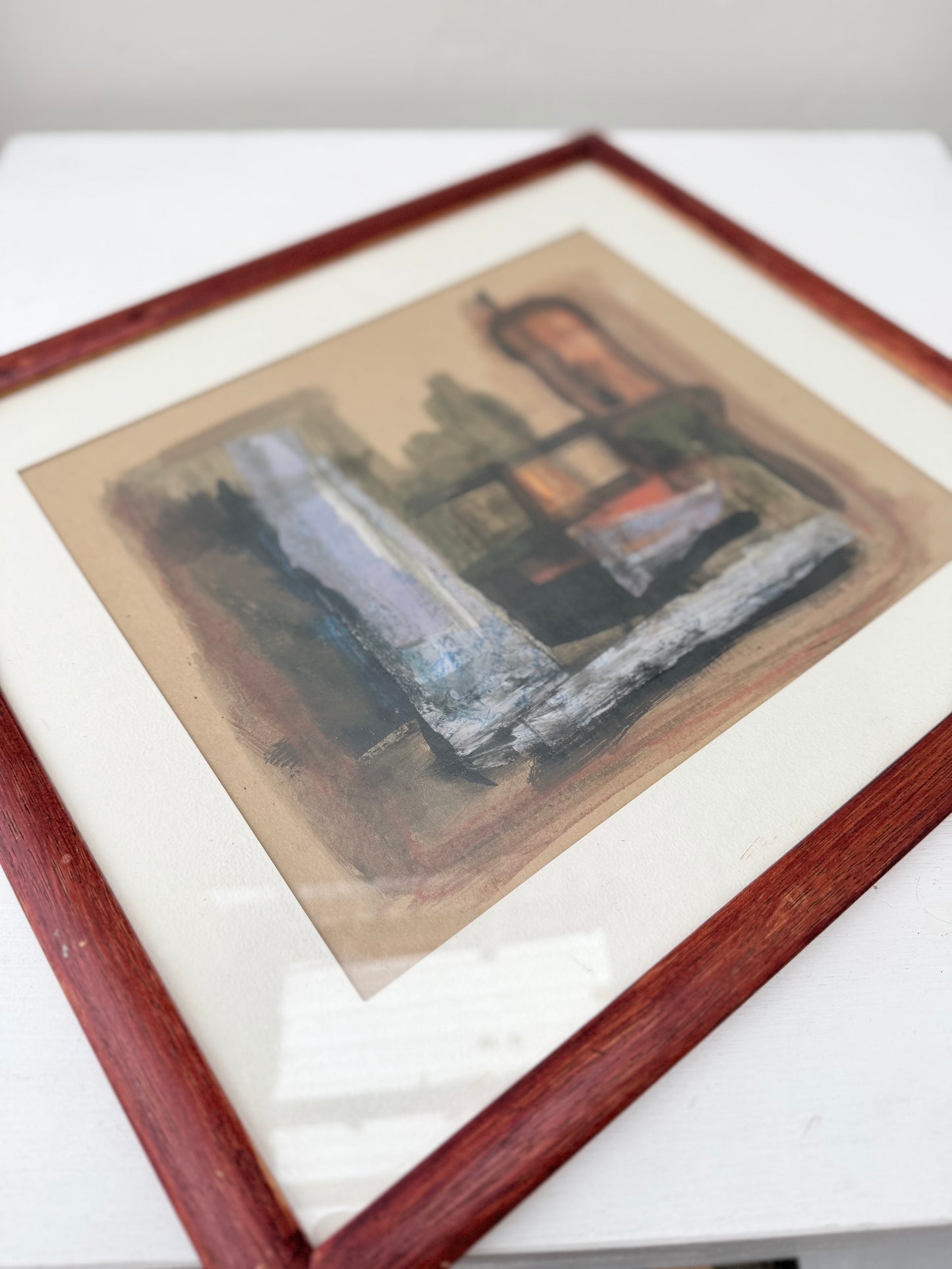 Vintage 1970s Abstract Landscape Painting