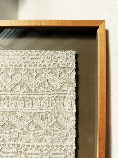 Vintage Framed Textile Art