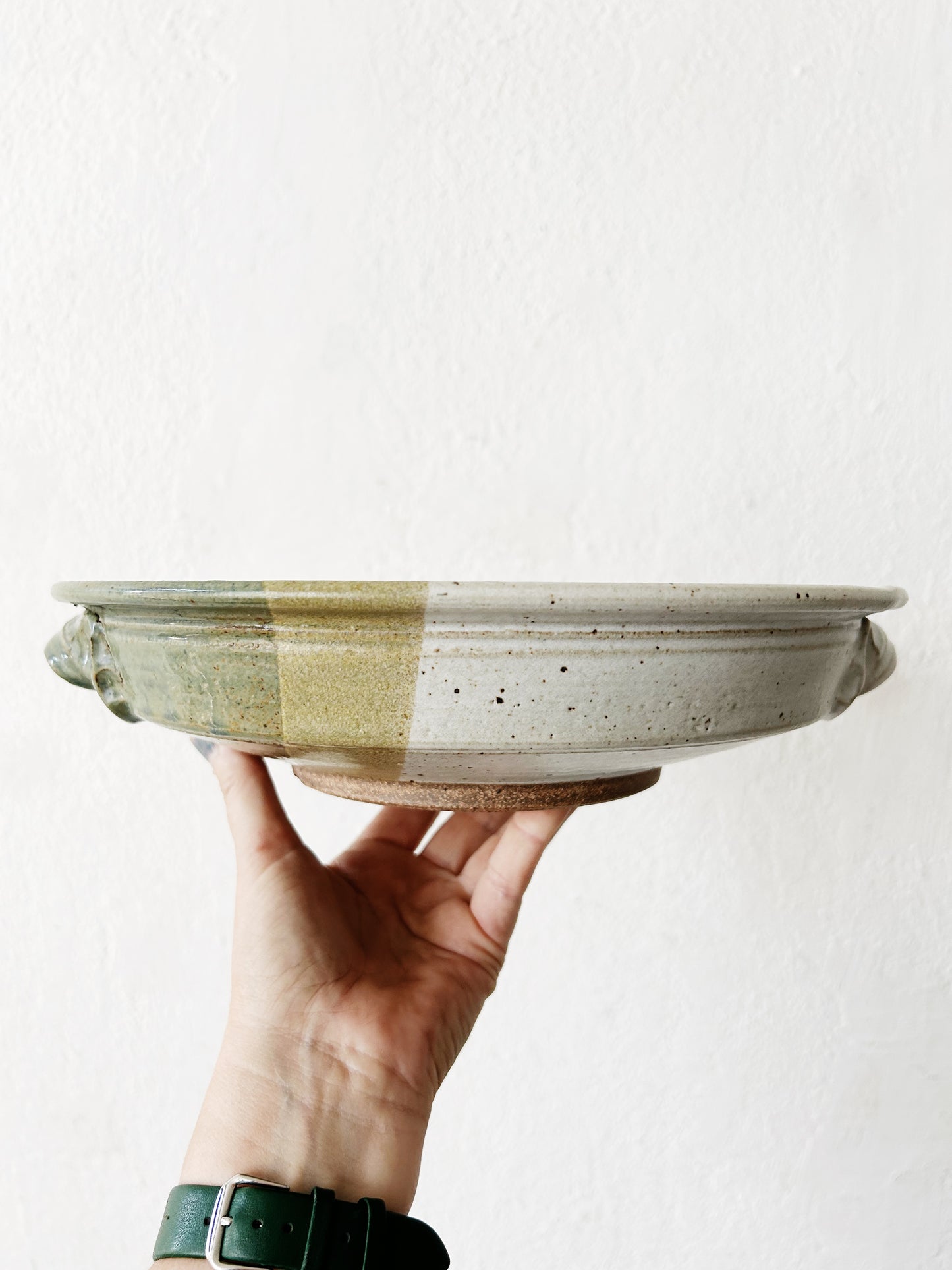Vintage Shallow Serving Size Pottery Dish