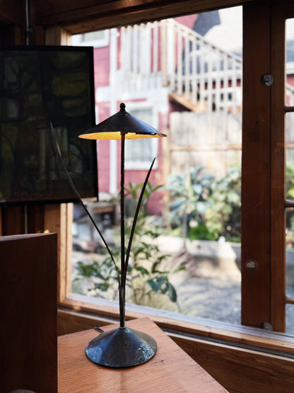 Sculptural Copper Lamp