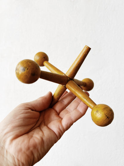 Trio of Vintage Folk Art Wood Jacks