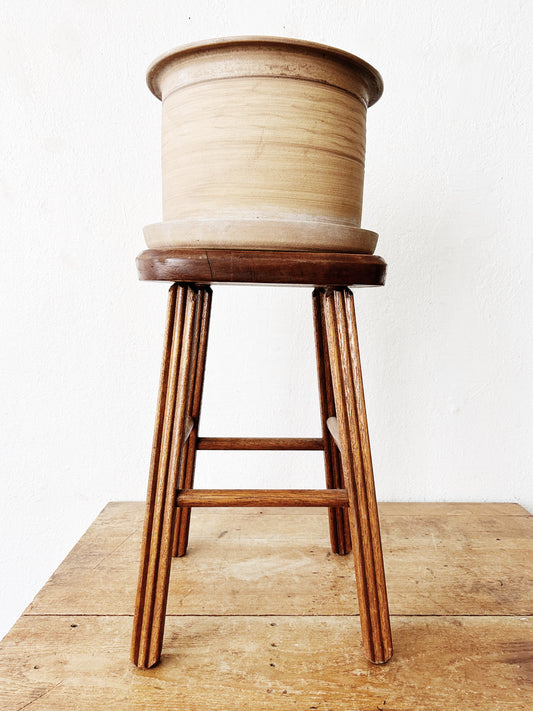 Vintage Short Wood Stool